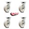 Service Caster 8 Inch Kingpinless Nylon Wheel Swivel Top Plate Caster, 4PK SCC-KP30S820-NYR-4 - alternate 2